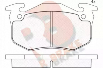 R BRAKE rb0723204 -  Комплект тормозных колодок, дисковый тормоз